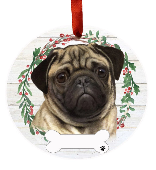 Christmas Ornament Pug Dog 550-31 