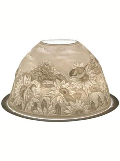 Luumii-Light Dome Sun Flower Porcelain W Led Base LD010