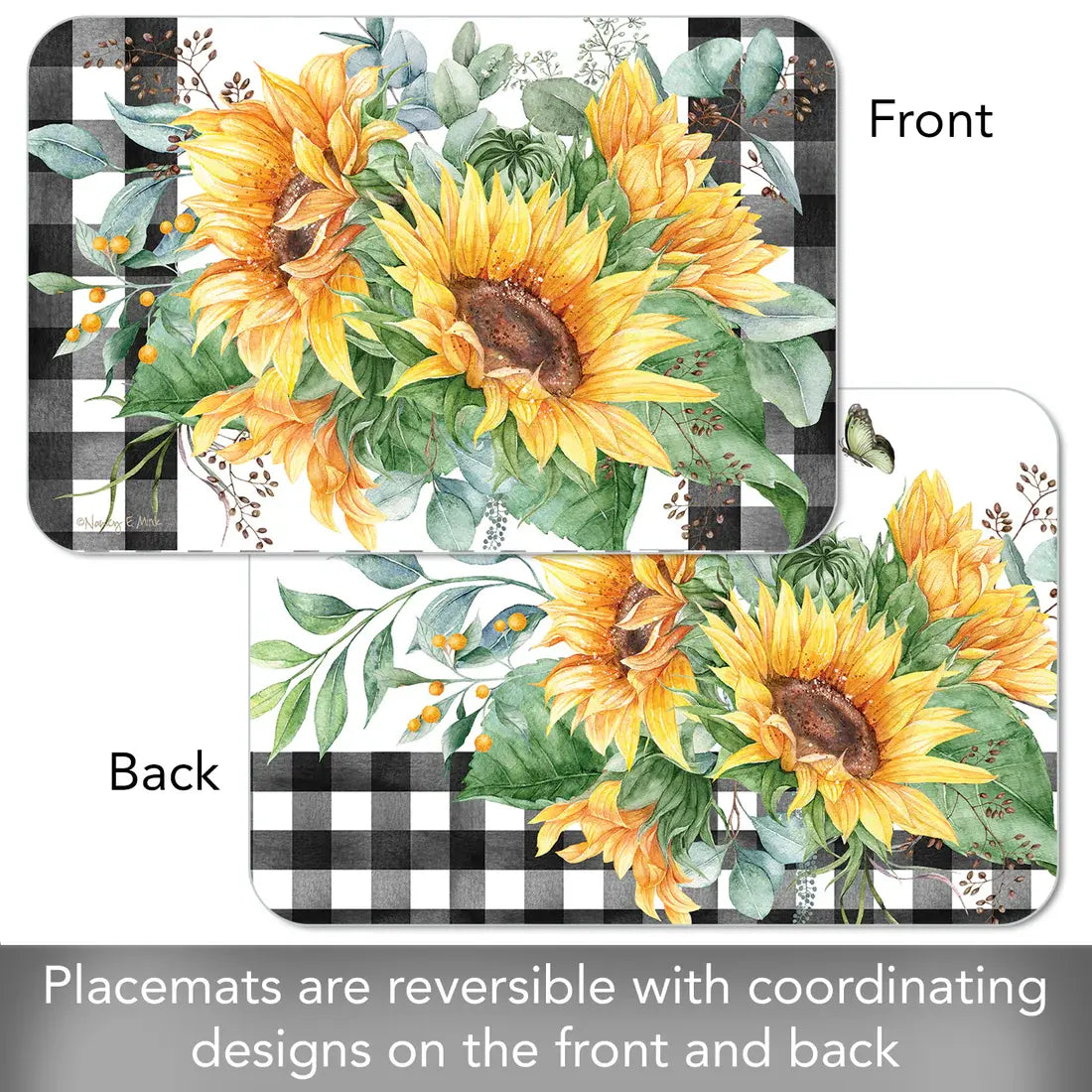 Reversible Placemat 11x17" Sunflower Fields 174-00055