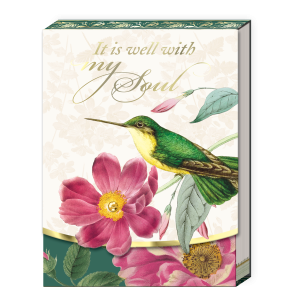 3 x 4 Note Pad  Nature's Grace My Soul Hummingbird It is Well with My Soul  59263 