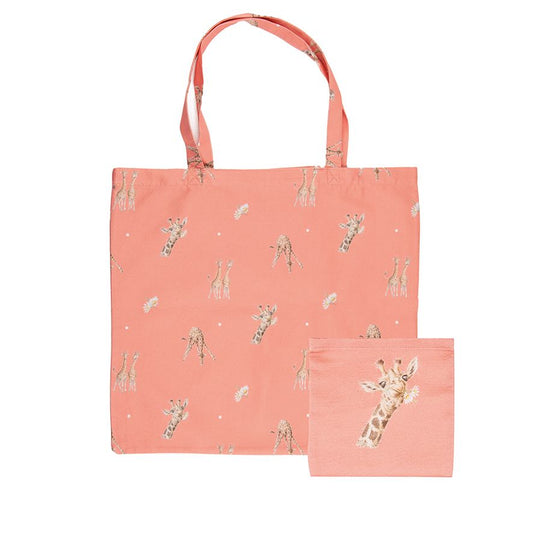 Foldable Shopping Bag - BDF008 - Flowers Giraffe 