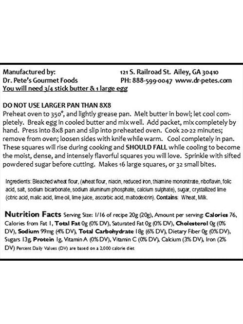Squares Key Lime Baking Mix Kls