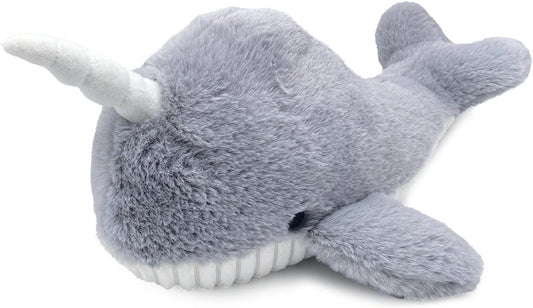 Warmies Grey Narwhal - Heatable Stuffed Animals 