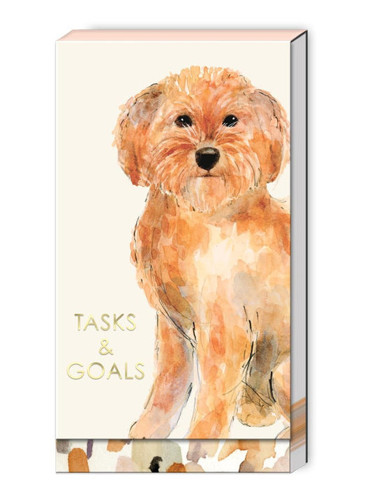 Punch Studio's-Notebook Tasks &amp; Goals Golden Doodle 6x3.25" 59240&nbsp;