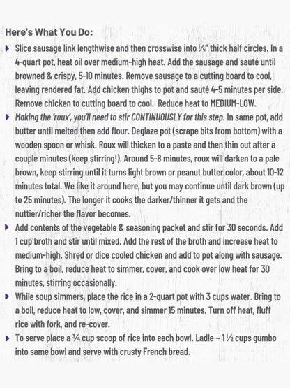 Soup Louisiana Backyard Cajun Gumbo Mix 13oz La