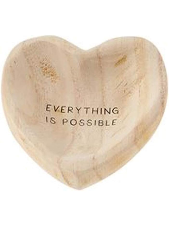 Trinket Tray Everything Is Possible Wooden Heart 41260018p