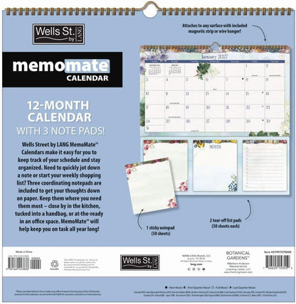 Calendar Memomate Botanical Gardens 2027&nbsp; 00000