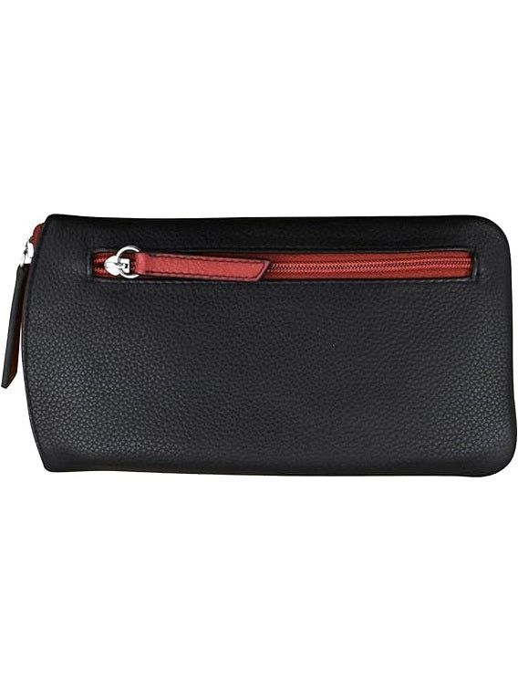 Eye Glass Case Leather Black/Indian Pink 6462 