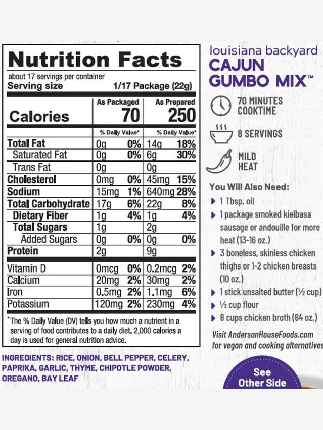 Soup Louisiana Backyard Cajun Gumbo Mix 13oz La