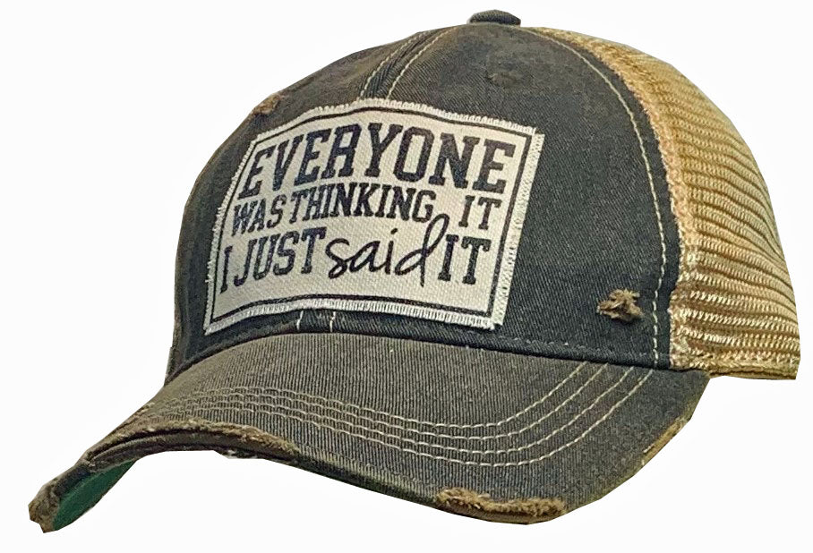 Baseball Hat Black Every One Was Thinking Mbw626