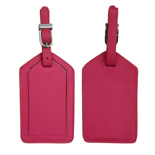 Luggage Tag - Indian Pink Leather 6422 