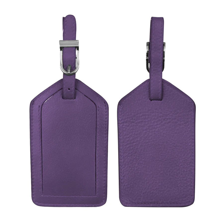 Luggage Tag - Purple Leather 6422 