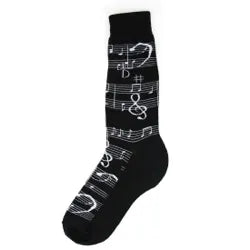Men's Socks - Novelty, crew sock, fun- Music 
