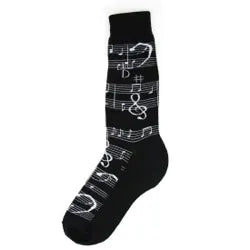 Men's Socks -Music Notes  - 6444M 