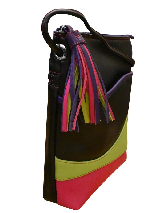 Purse Wave Midi Sac Black Brights Leather 6657  Bag 