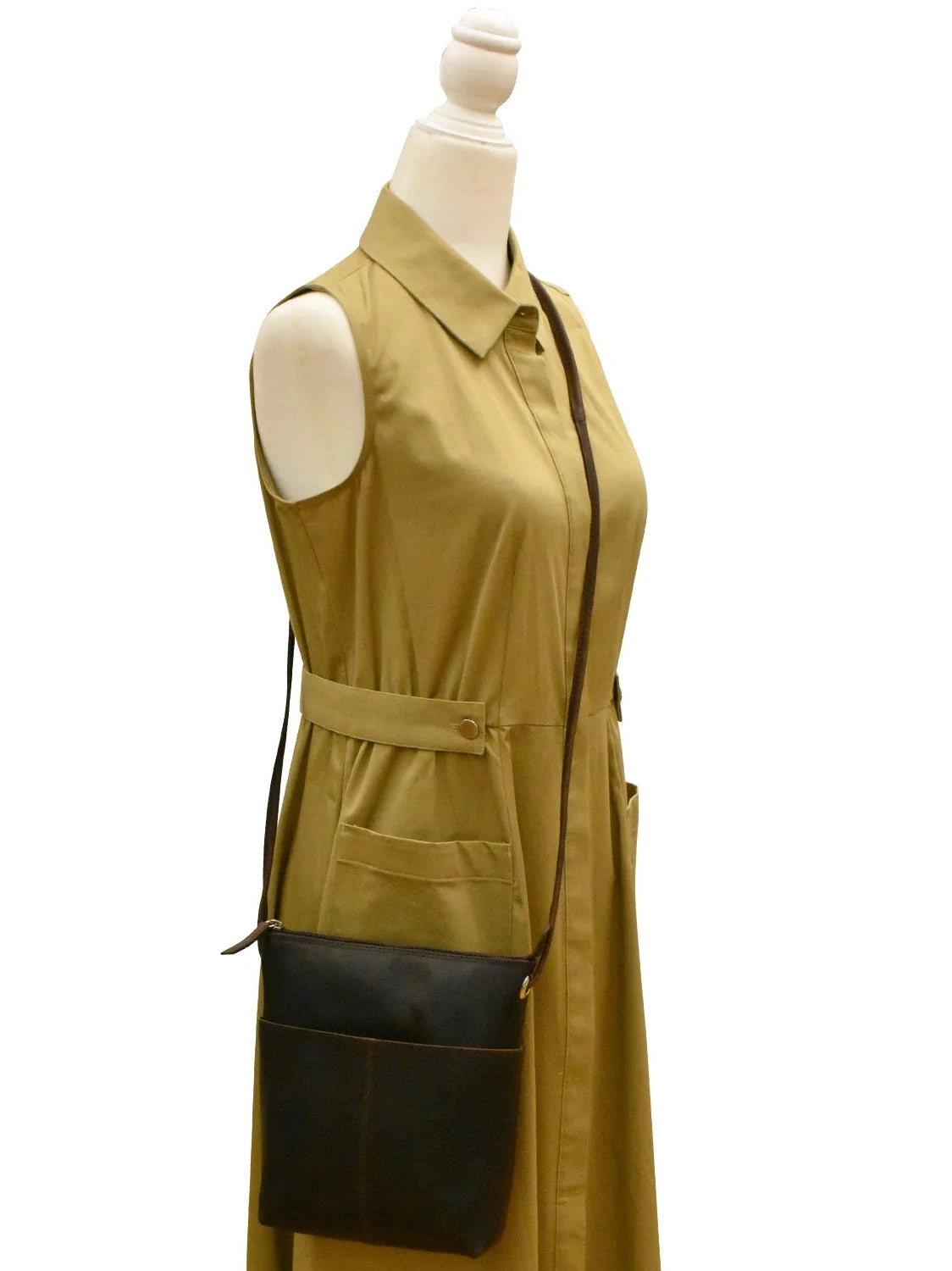 Crossbody Midi Sac Chocolate Leather 6661  Bag 