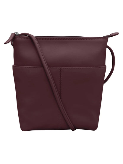 Crossbody Midi Sac Egg Plant Leather 6661  Bag 