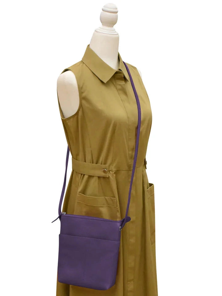 Crossbody Midi Sac Purple Leather 6661  Bag 