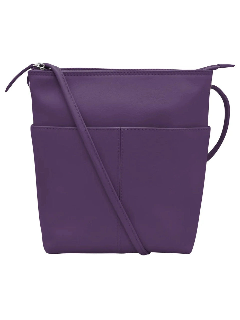Crossbody Midi Sac Purple Leather 6661  Bag 