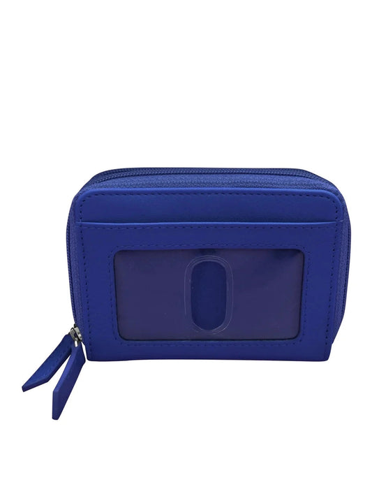 Wallet Double Zip Cobalt  Accordion Card Case 6714 