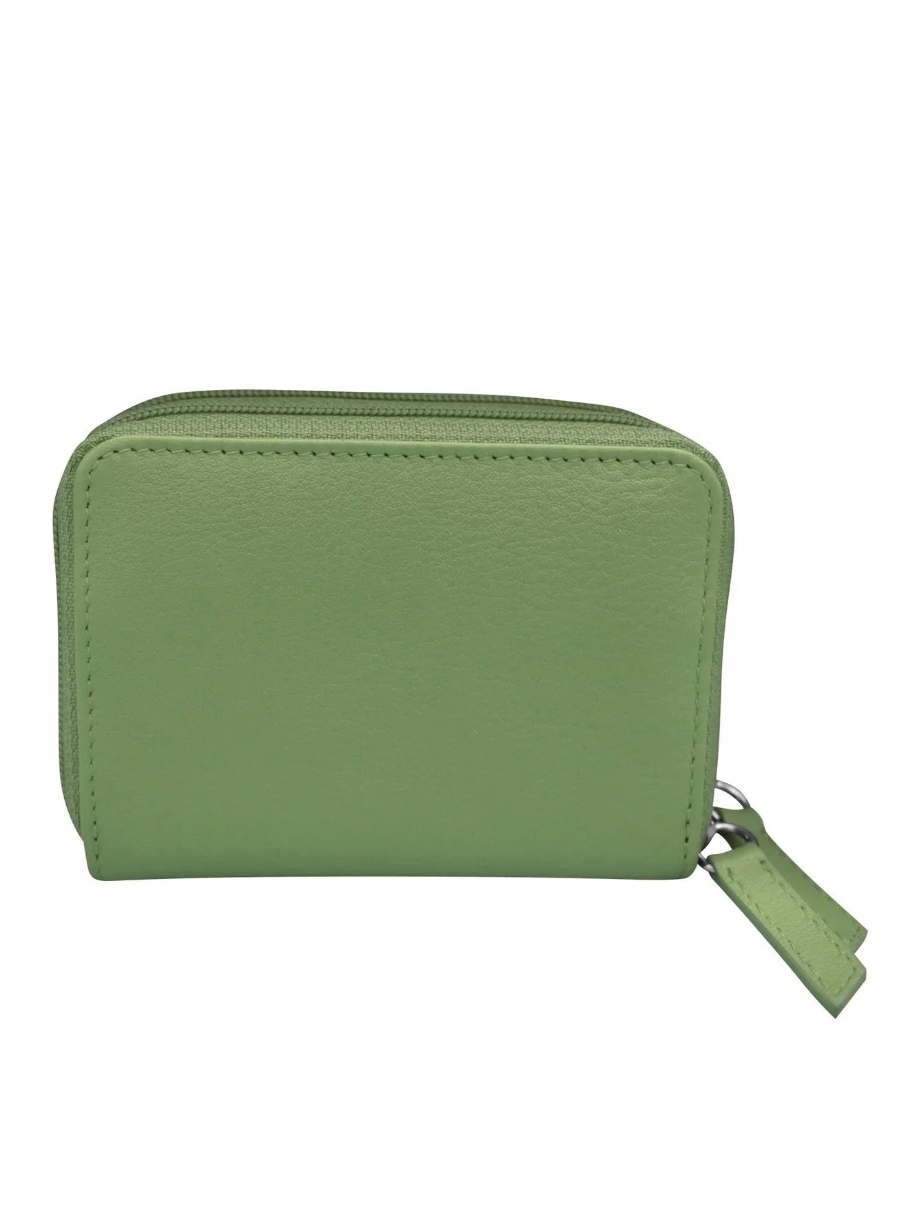 Wallet Double Zip Sage Accordion Card Case 6714 