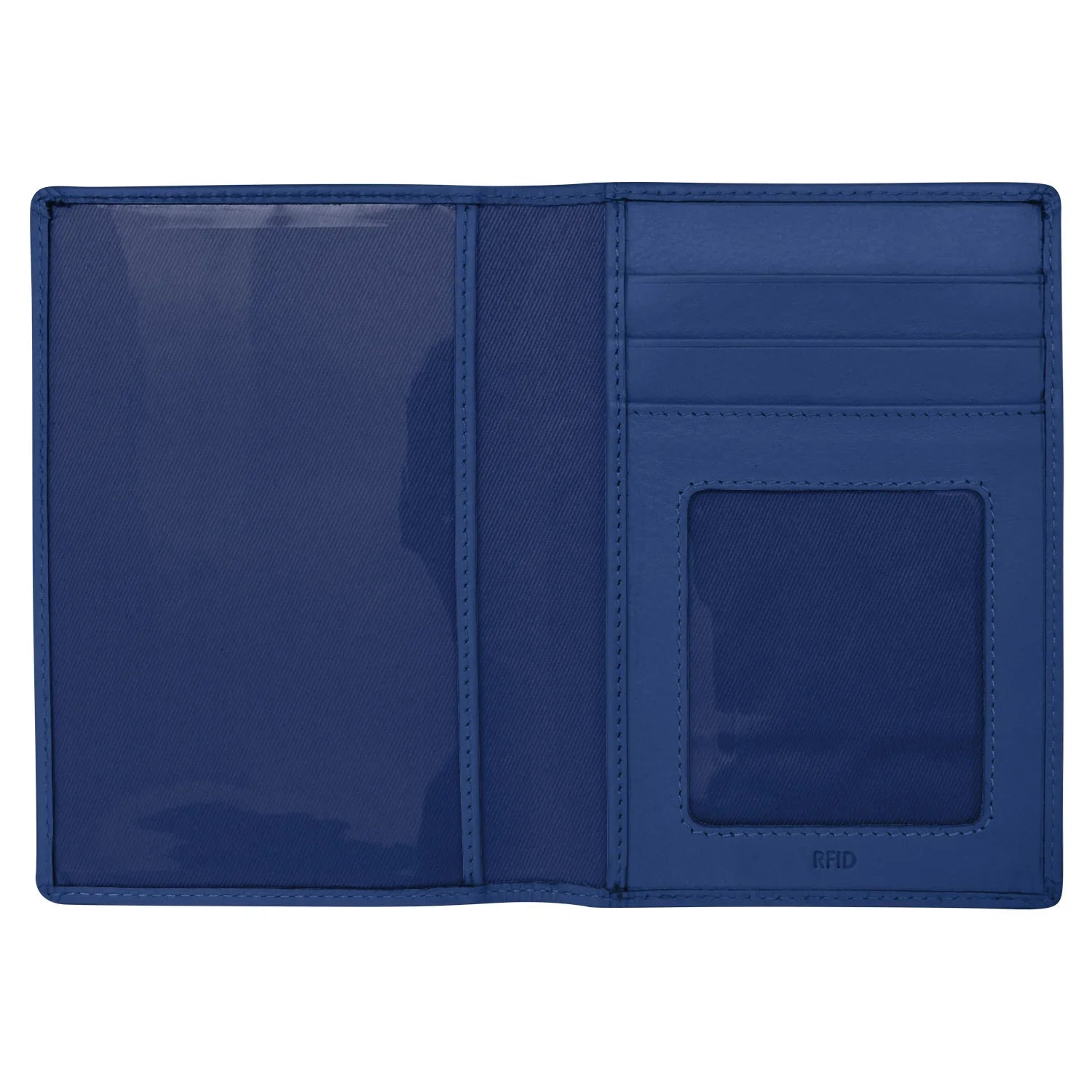 Cobalt Blue-Rfid Leather Passport Wallet 