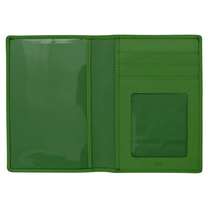 Emerald-Rfid Leather Passport Wallet 