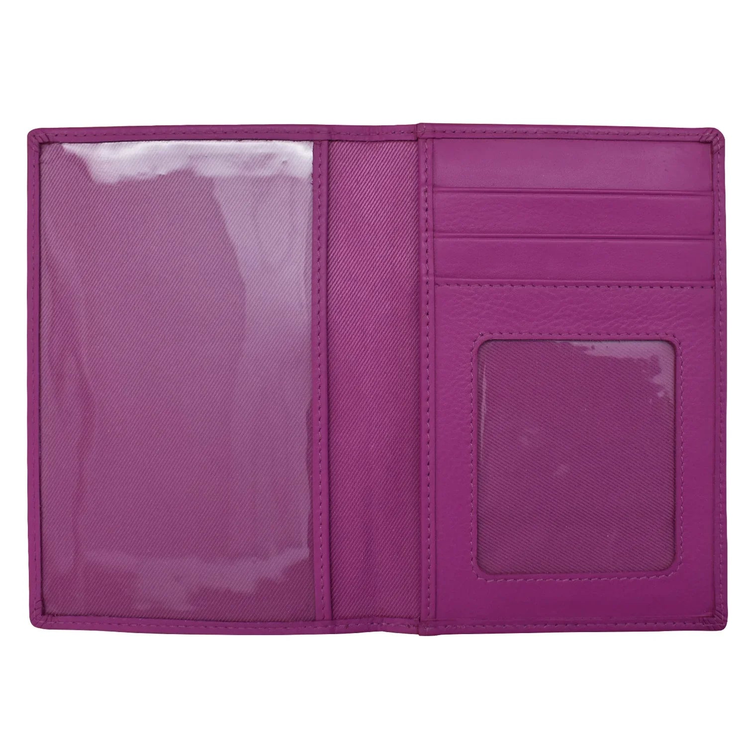 Orchid-Rfid Leather Passport Wallet 