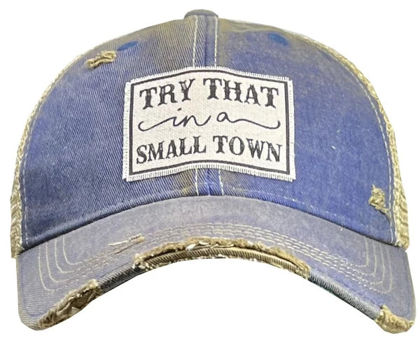 Baseball Hat Royal Blue Try That In A Small Town VLDBTTST