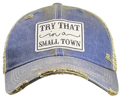 Baseball Hat Royal Blue Try That In A Small Town VLDBTTST