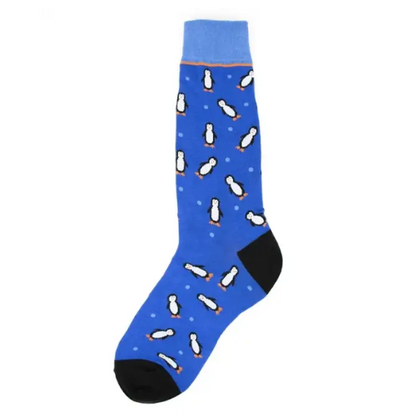 Men's Socks - Novelty, crew sock, fun-Penguin 