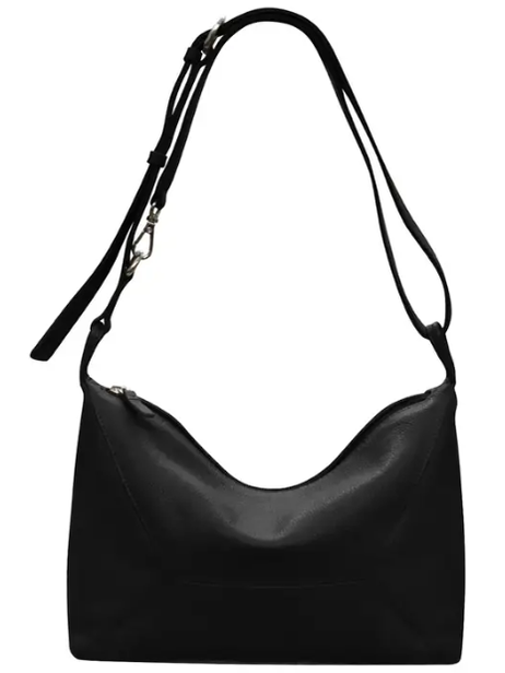 Purse Medium Shoulder Slouchy Bag Leather Black 6722  Bag 