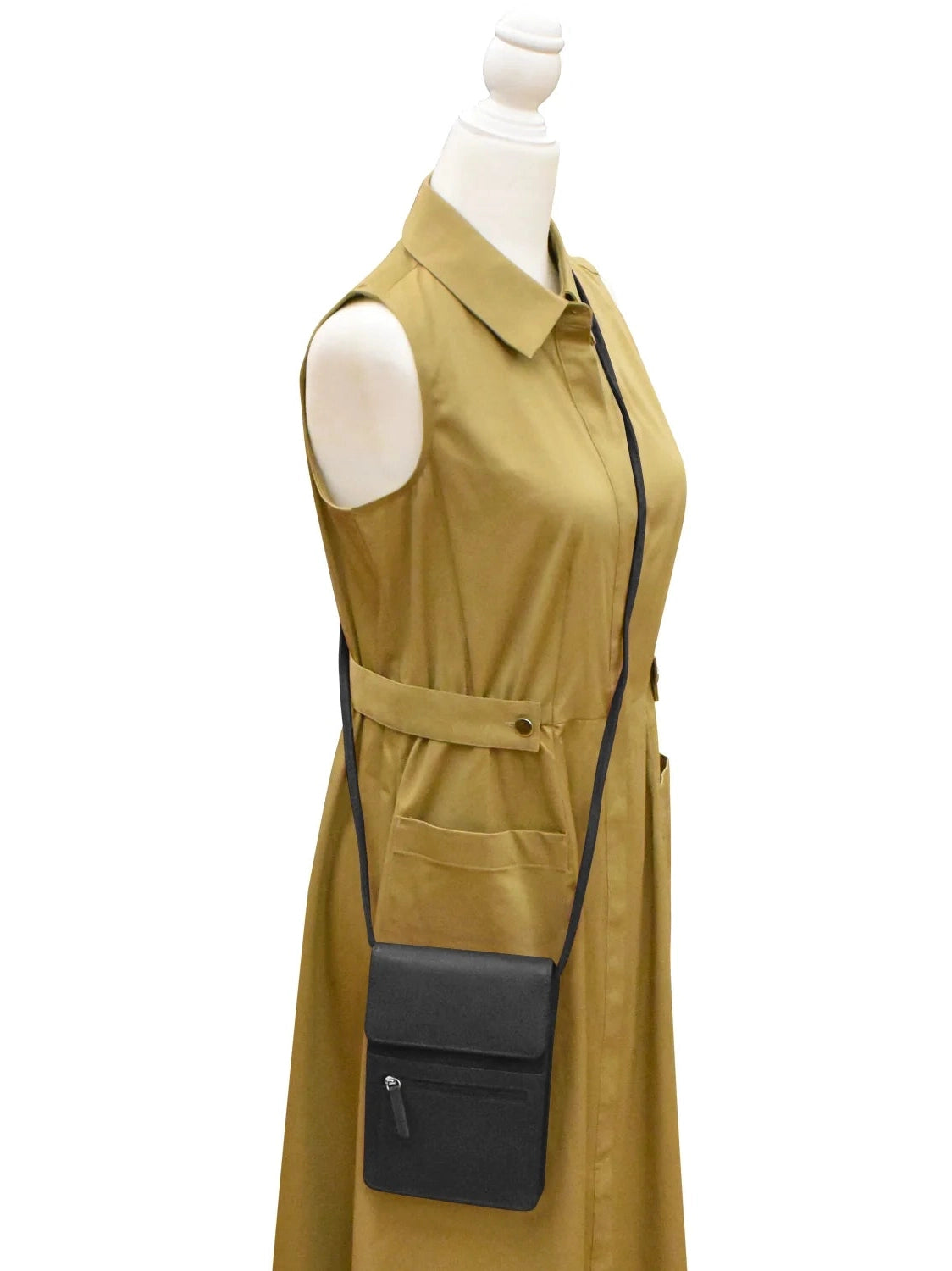 Purse Large Organizer On A String Black 6824  Bag 