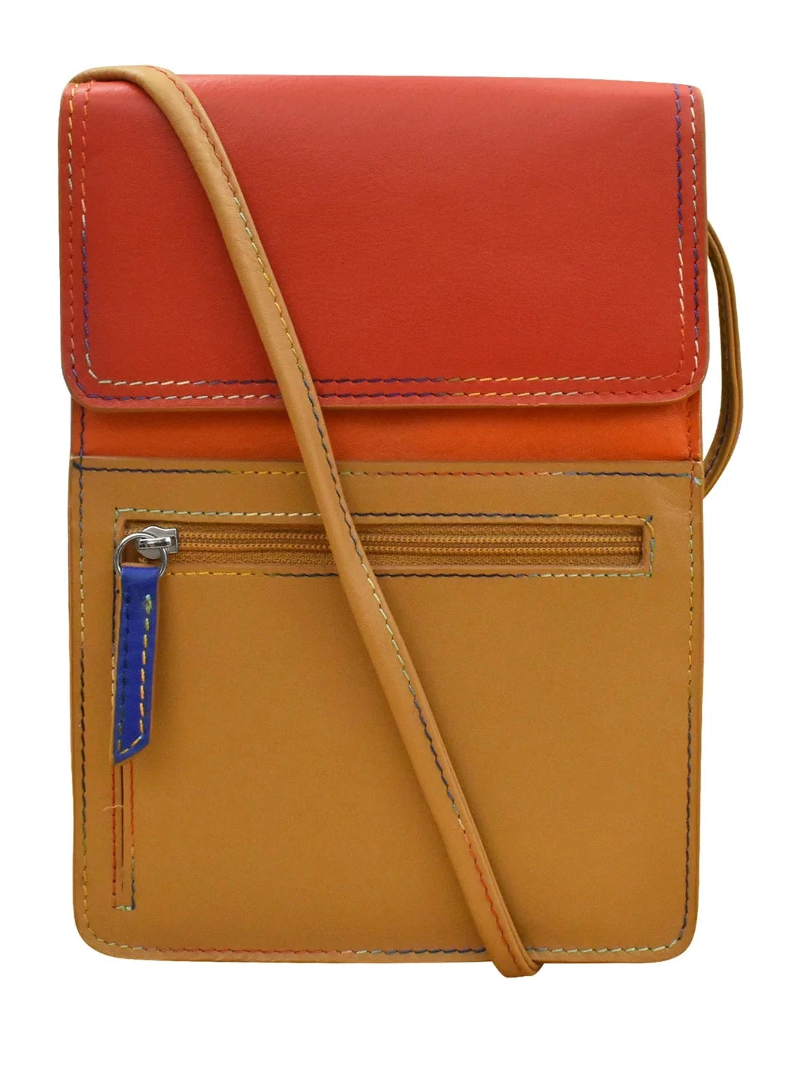 Purse Large Organizer On A String Rainbow Multi 6824  Bag 