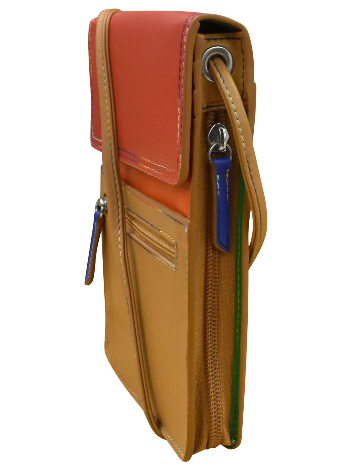 Purse Large Organizer On A String Rainbow Multi 6824  Bag 