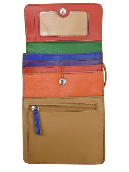 Purse Large Organizer On A String Rainbow Multi 6824  Bag 