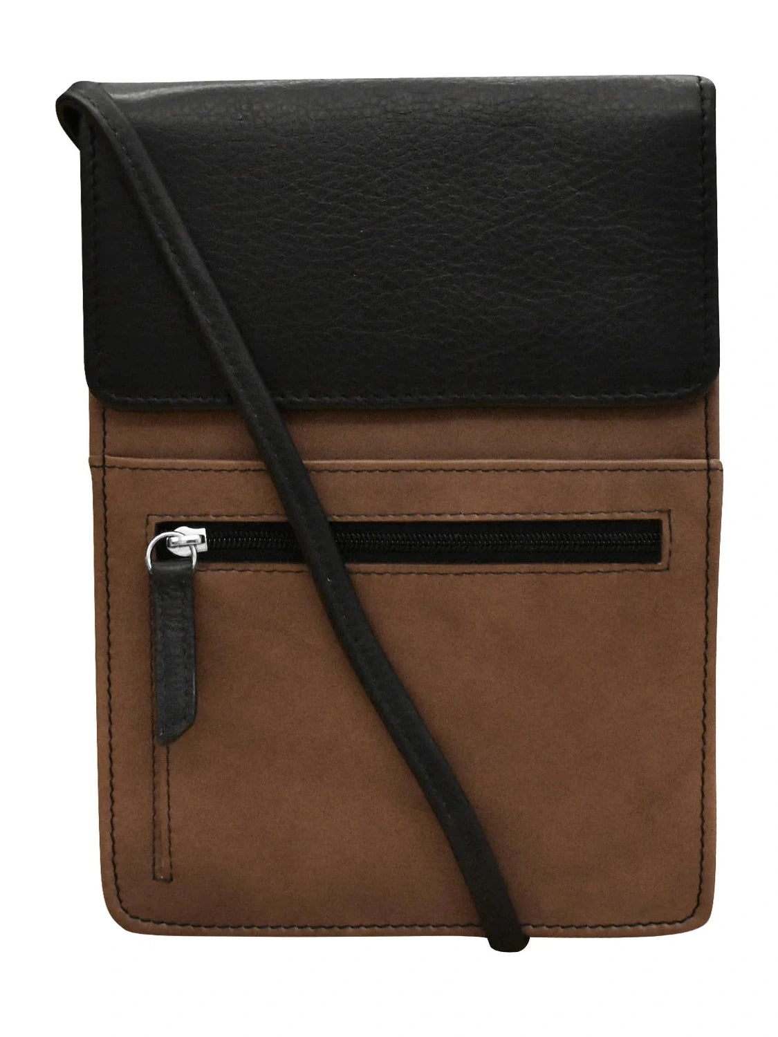 Purse Large Organizer On A String Toffee/Black 6824  Bag 