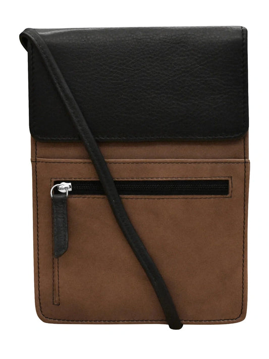 Purse Large Organizer On A String Toffee/Black 6824  Bag 