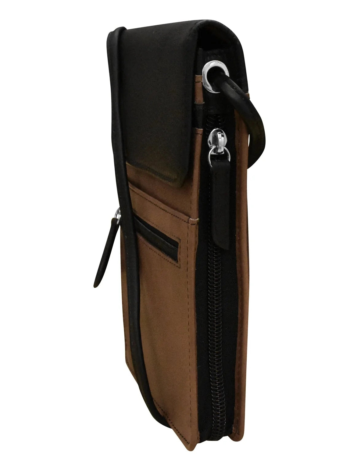 Purse Large Organizer On A String Toffee/Black 6824  Bag 
