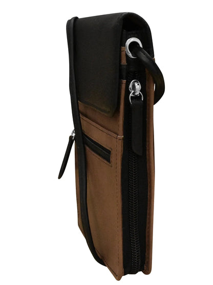 Purse Large Organizer On A String Toffee/Black 6824  Bag 