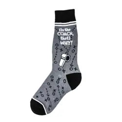 Men's Socks - Novelty, crew sock, fun - I'm the coach 