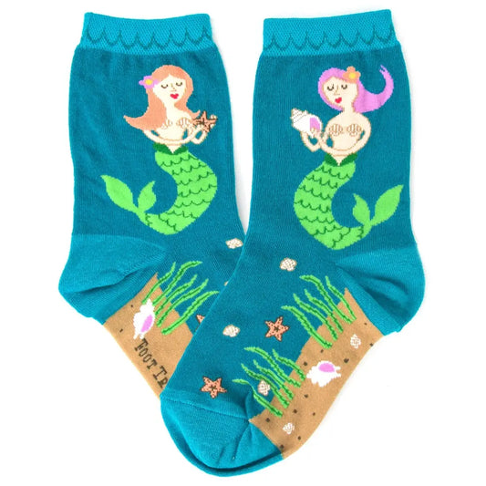 Kid's Socks Two Sizes Available  Mermaid Teal 6883 