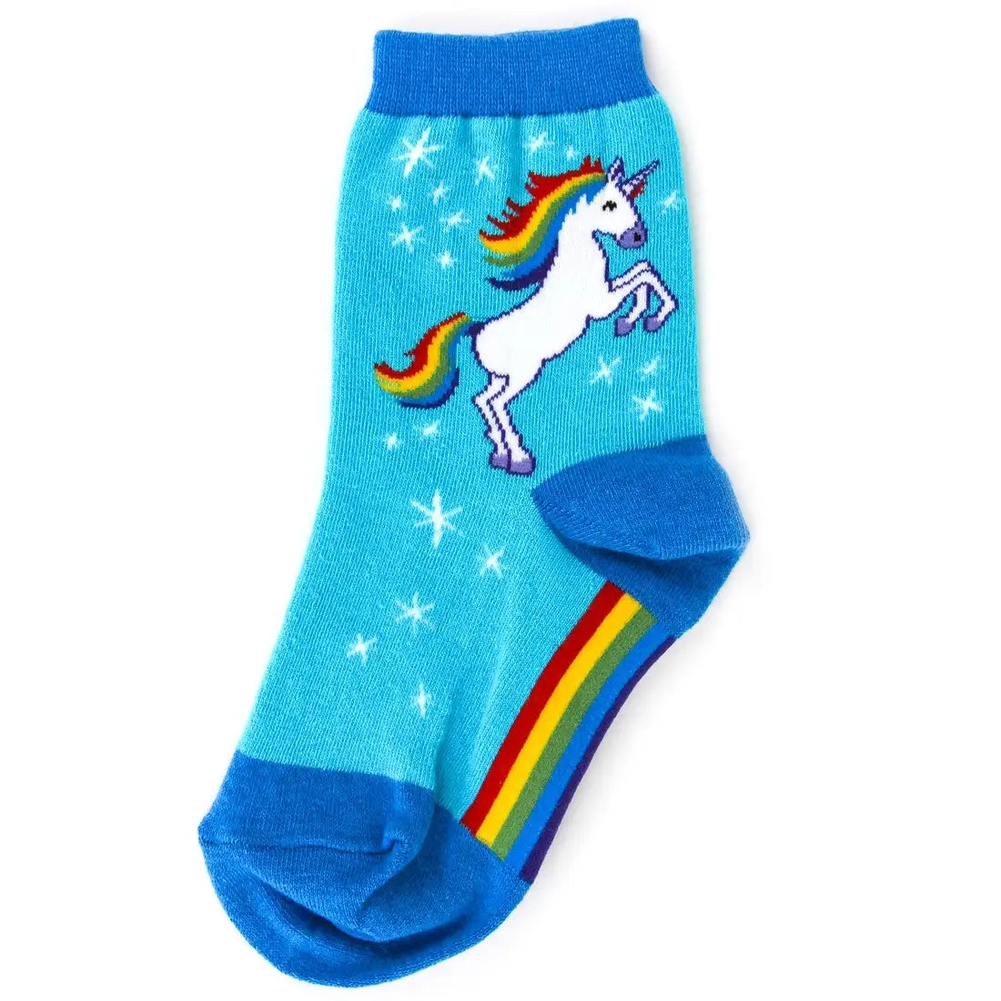 Kid's Socks Two Sizes Available Unicorn  Blue 6911 