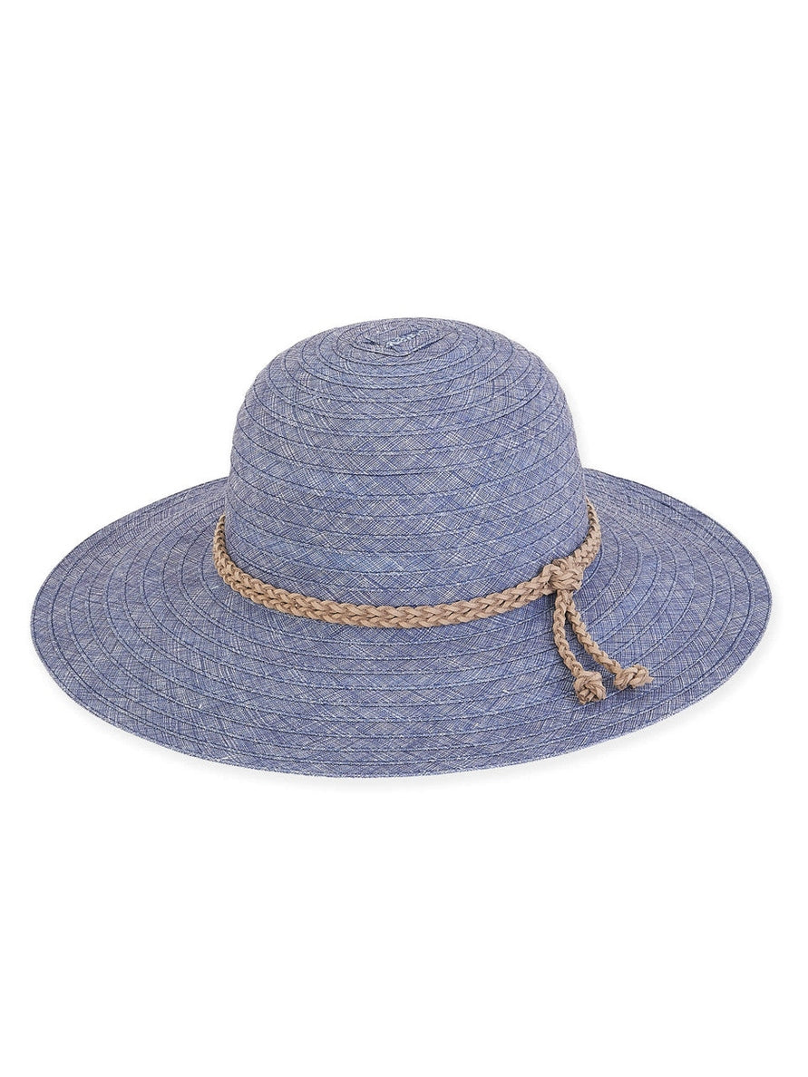 Hat Blue  Ribbon Floppy 4' Brim Women's Hh1965 