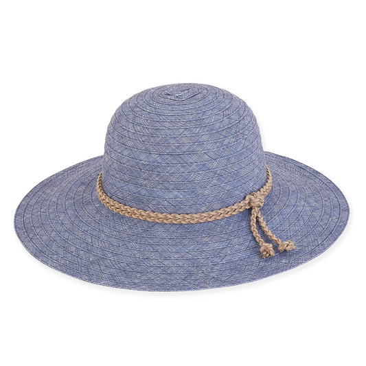 Hat Blue  Ribbon Floppy 4' Brim Women's Hh1965 