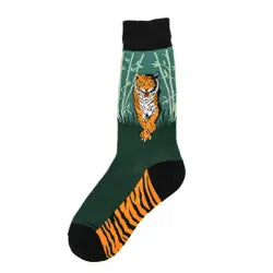 Men's Socks - Novelty, crew sock, fun-Tiger 