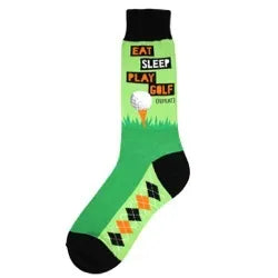 Men's Sock - Eat, Sleep, Play Golf - 6979M 