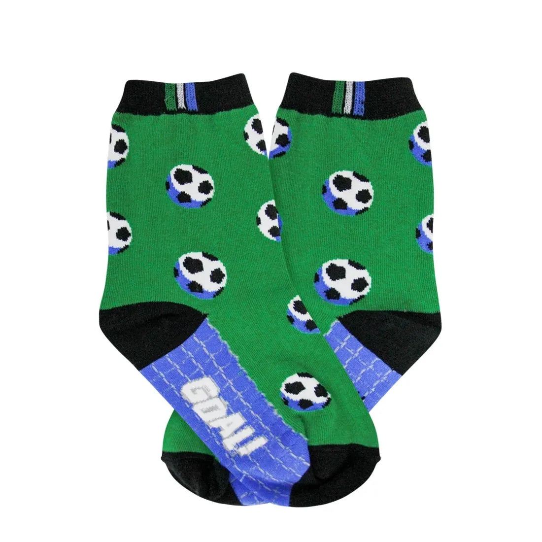 Kid's Socks Two Sizes Available  Soccer Ball Green 6996 