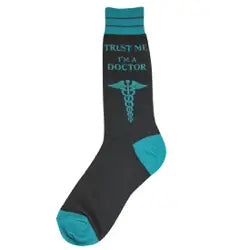 Men's Socks - Novelty, crew sock, fun-Trust Me Doctor 
