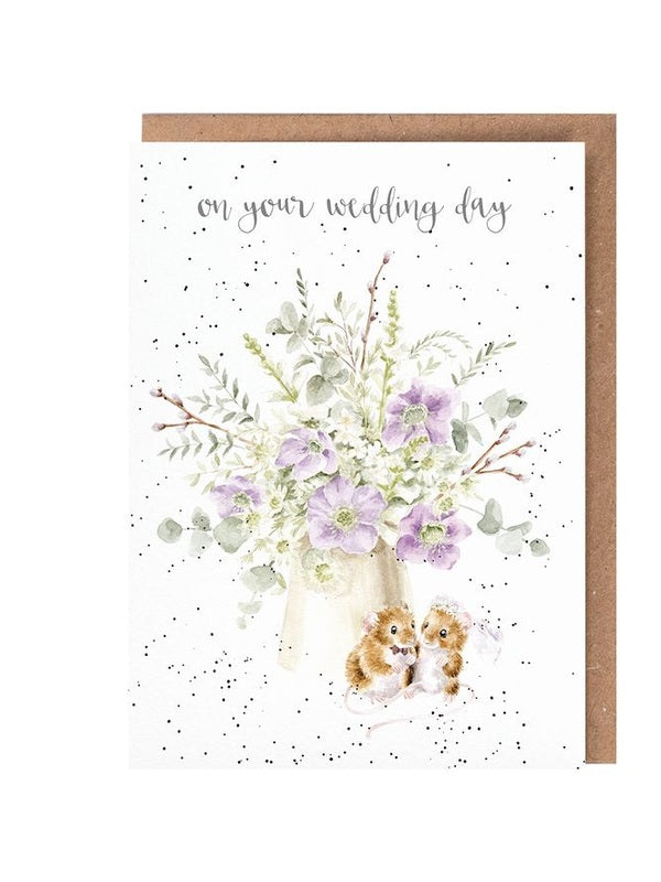 Card Aoc236 On Your Wedding Day Squeaky Hearts Mice